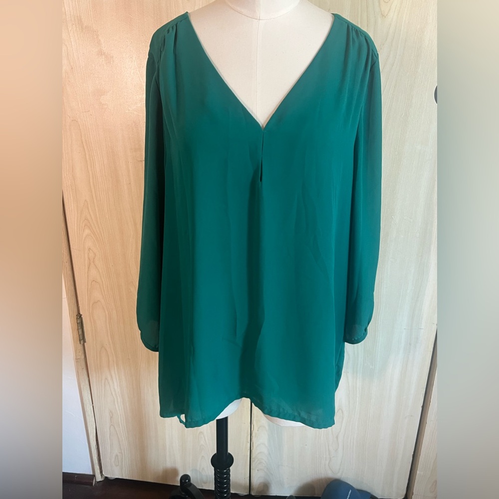 H&M teal green blouse.